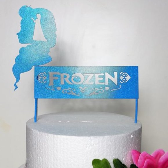 Set of 2 Happy Birthday Frozen Inspired Topper - Picture 1 of 2